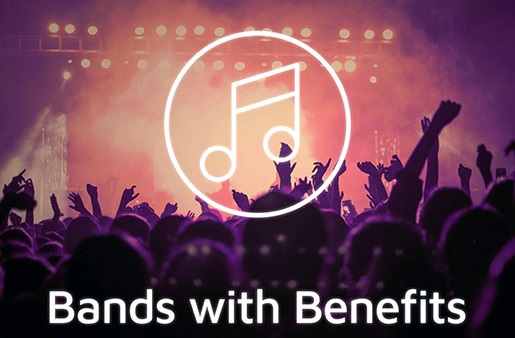 Foto van het logo van Bands With Benefits, een muzieknetwerk community in Groningen